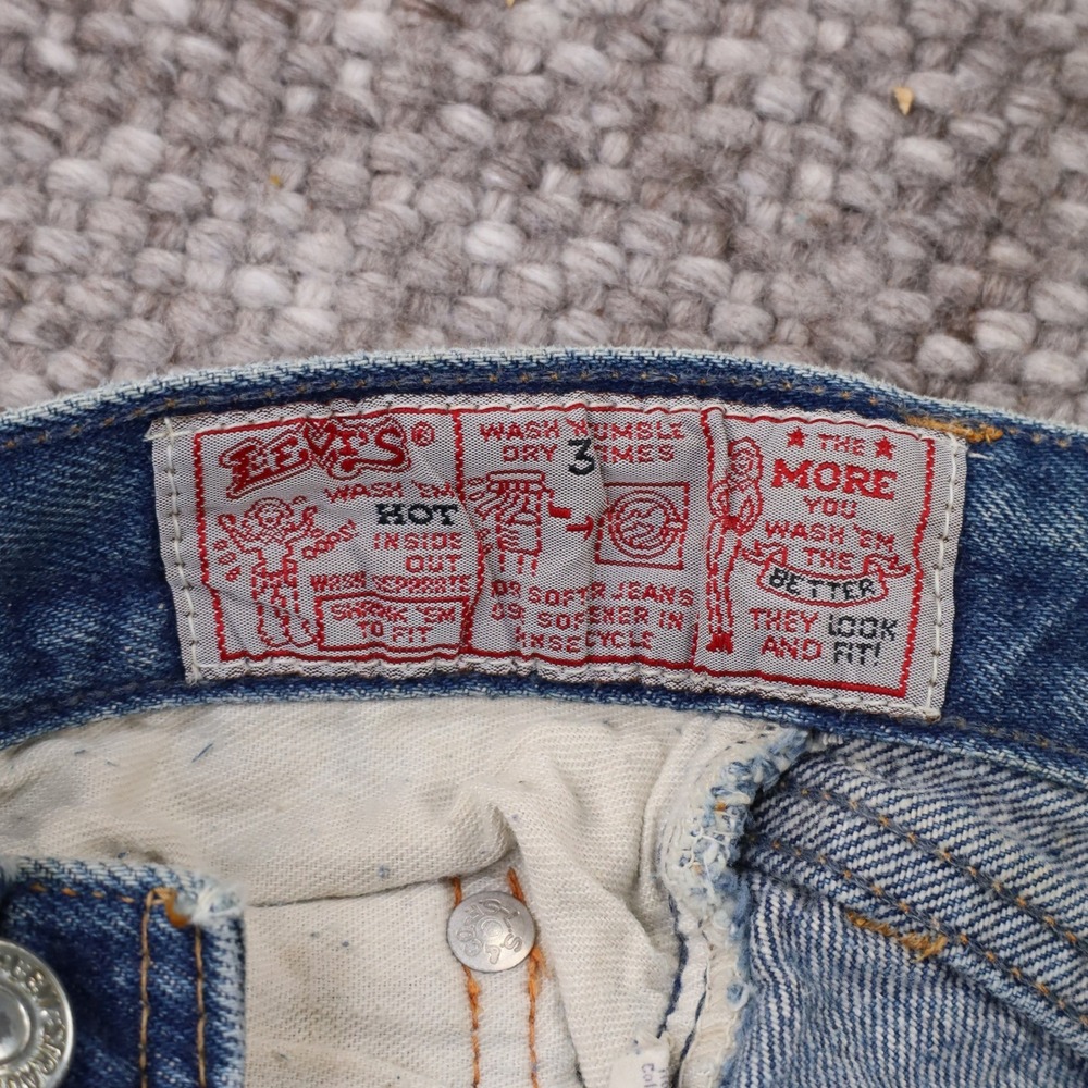 Levis 501 Wash Em Hot Red Straight Leg Jeans Womens 27 Wash Vintage High Rise